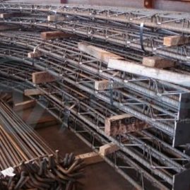 Lightweight lattice girders in factory
